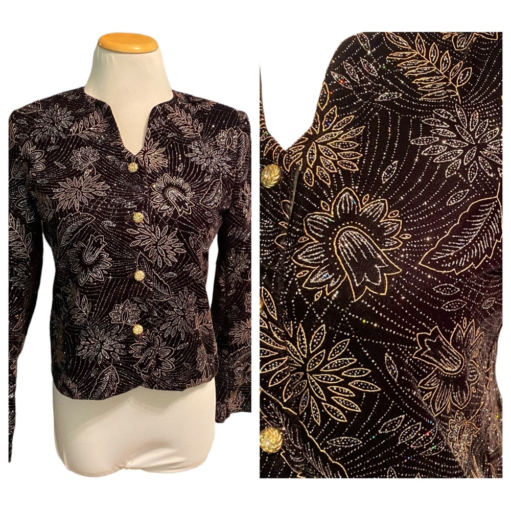 Norton McNaughton Black Velvet Evening Jacket